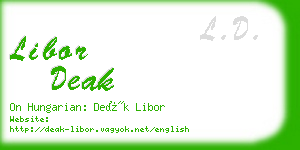 libor deak business card